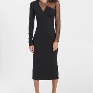 Marcella NYC Nikita  Black Long Sleeve Dress Size XL